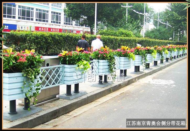 景观道路花箱厂家pvc市政道路园林景观种植槽
